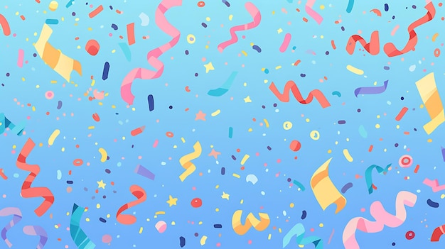 a colorful display of colorful ribbons and ribbons with a blue background