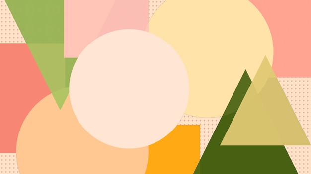a colorful illustration of a series of circles with a green background