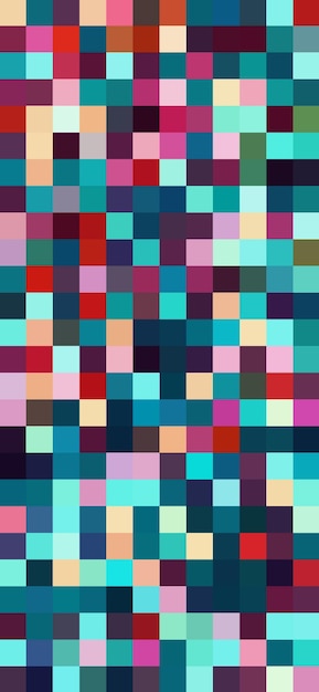 a colorful pattern of squares that say that the number of different colors are visible