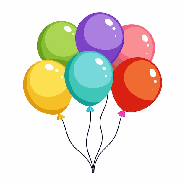 a colorful picture of balloons with the word  rainbow  on the bottom