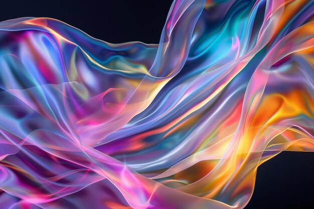 a colorful wave is created by multicolored lines