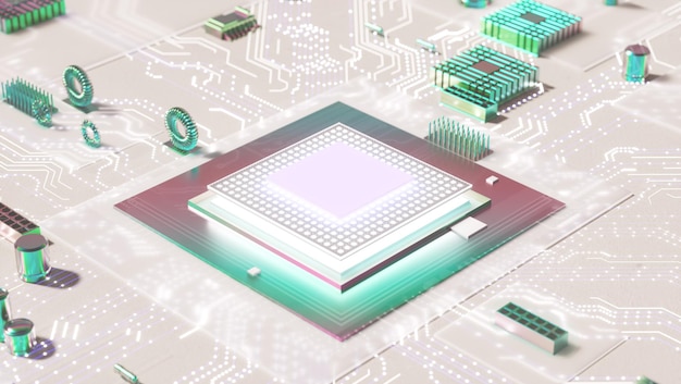 A computer chip with the word ai on it