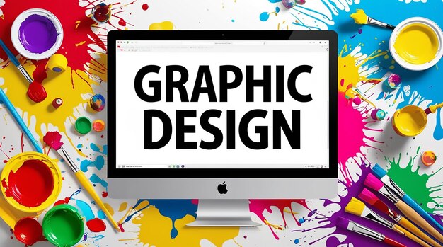 a computer screen with a white sign that says graph design design design design design