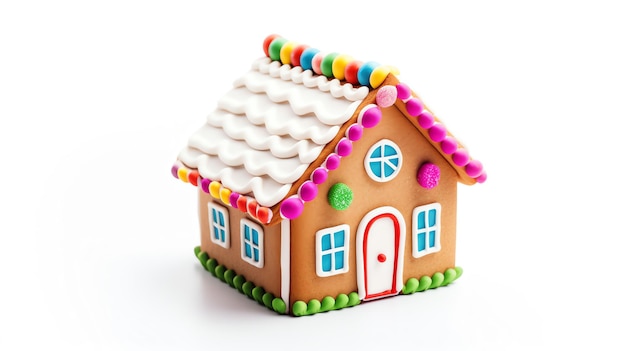 a gingerbread house with candy on top