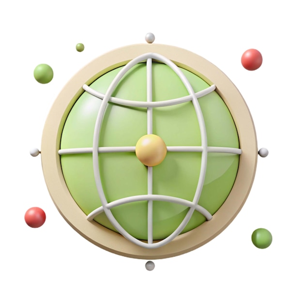 a green circle with a green circle and red and yellow circles
