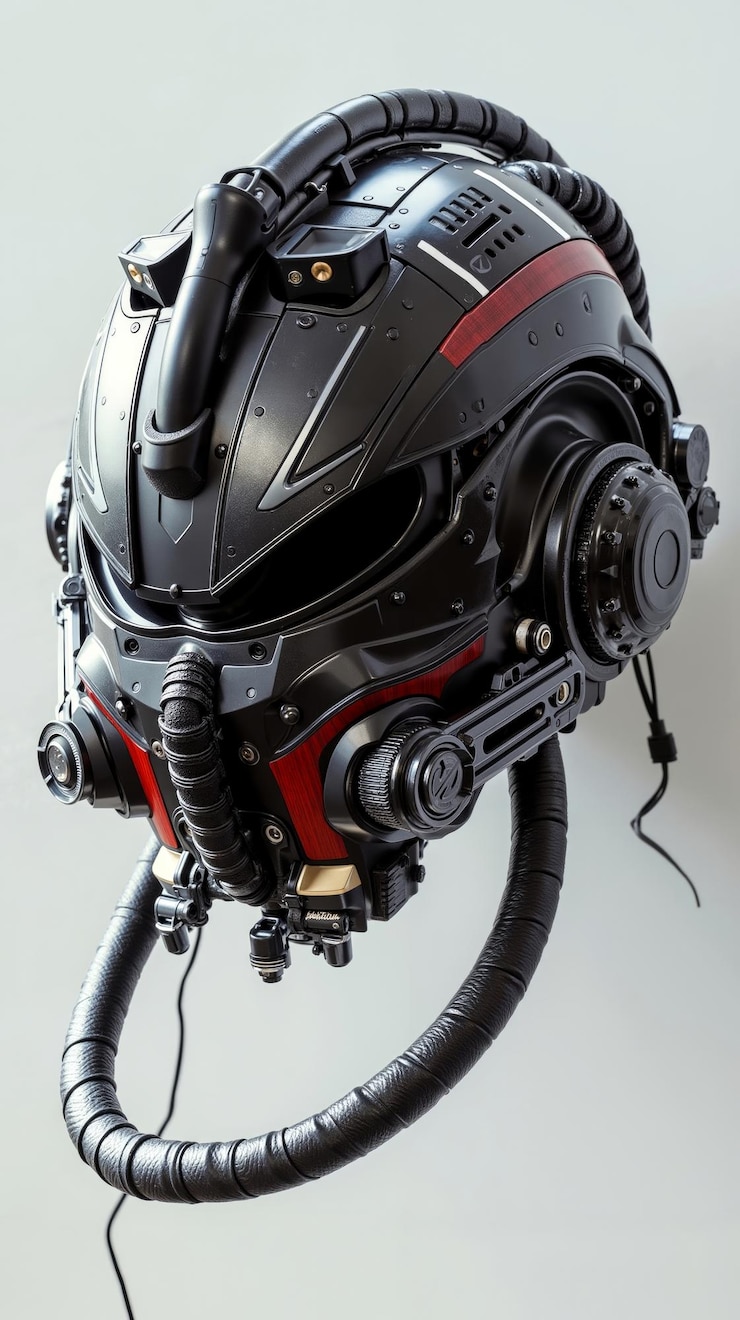 Fotoğraf a helmet with a camera attached to it