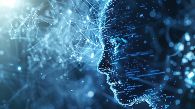 a human head with the words code on it