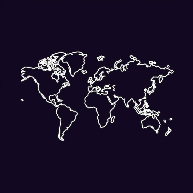 a map of the world with the words  the world  on it