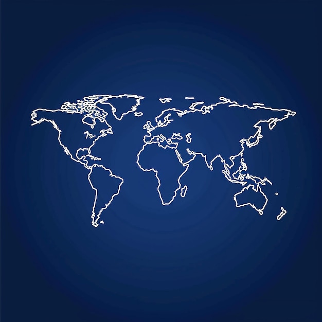 a map of the world with the words world on it
