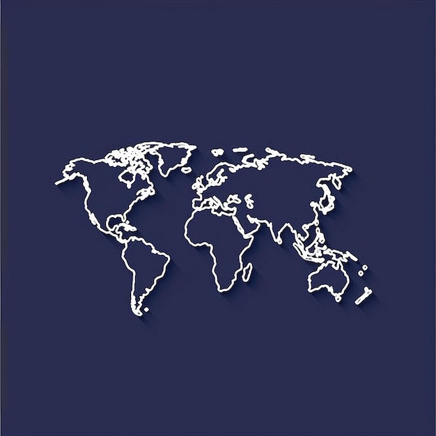 a map of the world with the words world on it
