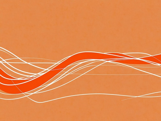 a painting of orange lines with white lines on it