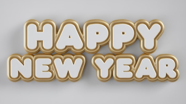 a picture of a happy new year card with a gold frame with the words happy new year on it