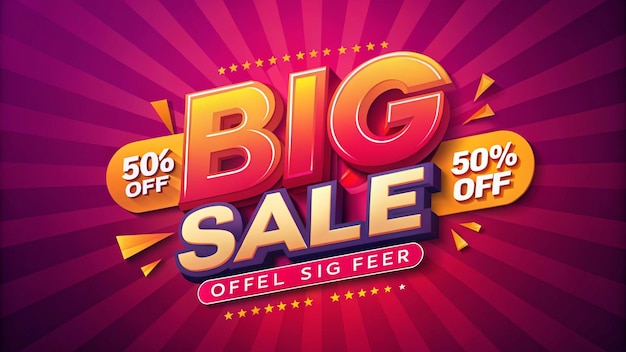 a poster for big sale with a banner that says big sale