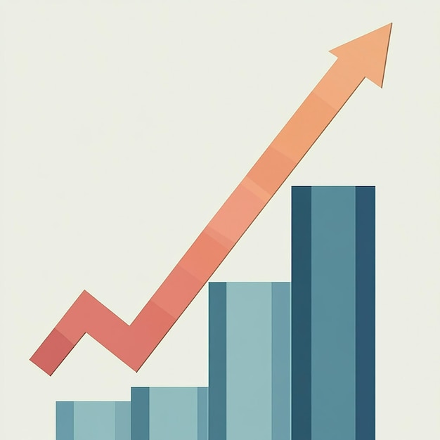 a red arrow is pointing up with a graph that says quot graph quot