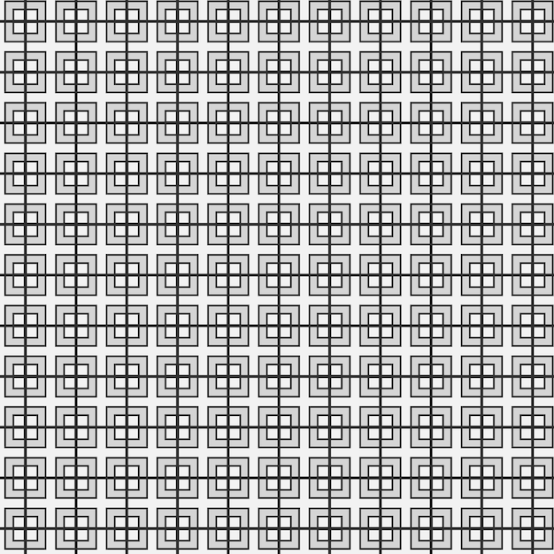 A seamless pattern of squares and circles.