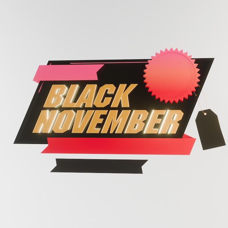 Fotoğraf a sign that says black friday on it