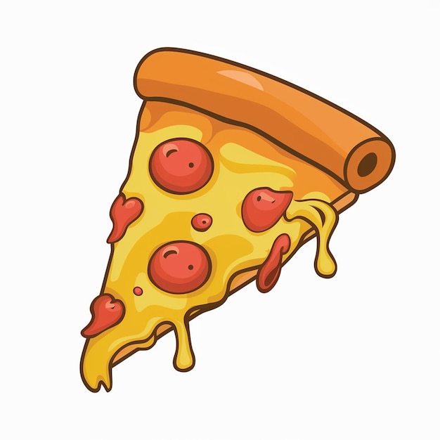 a slice of pizza with a slice missing