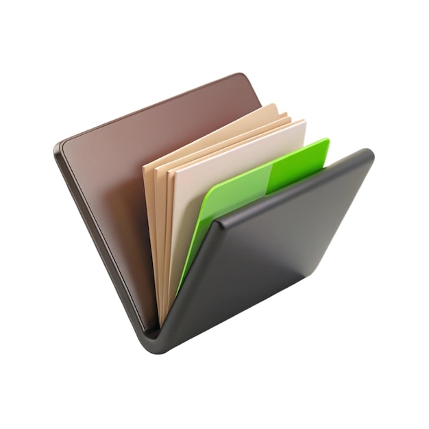 a stack of folders with one that says quot the green one quot