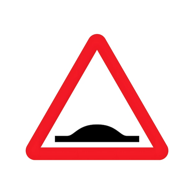 a triangle that has a mountain in it