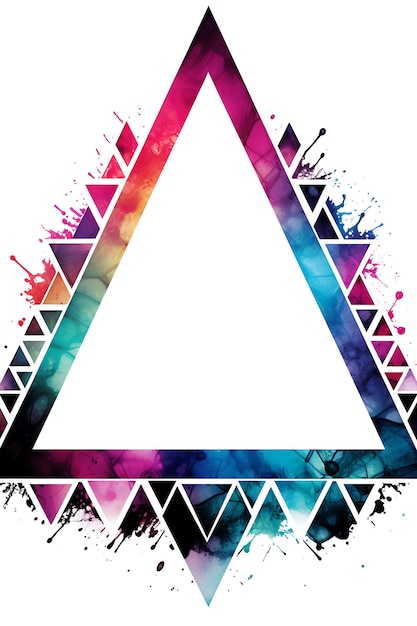 a triangle with a triangle in the middle of it
