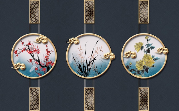 A vintageinspired floral background design with intricate patterns perfect for adding a touch of b