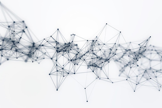 A white background with a blue background and a line of dots.