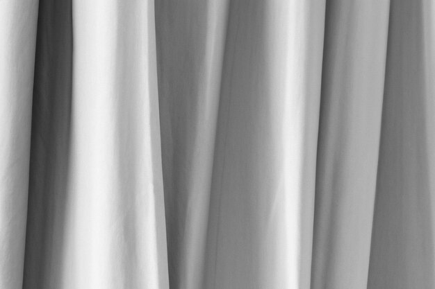 a white curtain with a black border