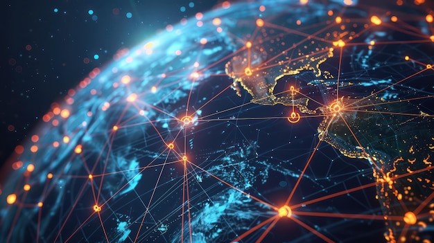 a world map with the number of connections on it