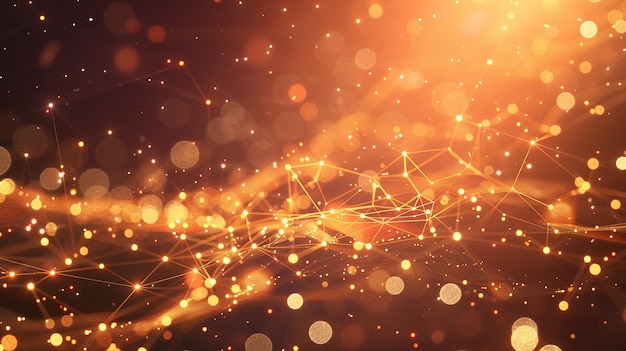 Abstract Background with Connecting Dots and Lines