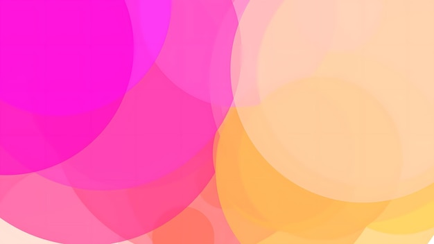 abstract background with pink and yellow circles