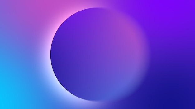 Abstract background with purple pink blue color gradient with circle shape d modern illustration