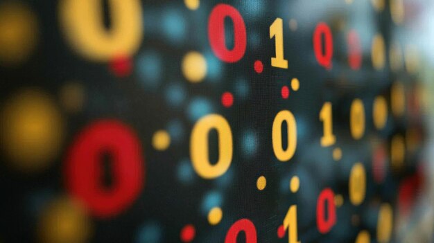 abstract binary code a visual representation of digital data