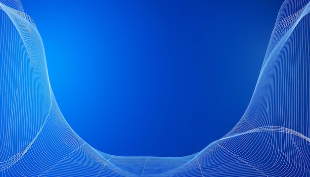 Abstract blue background with white grid