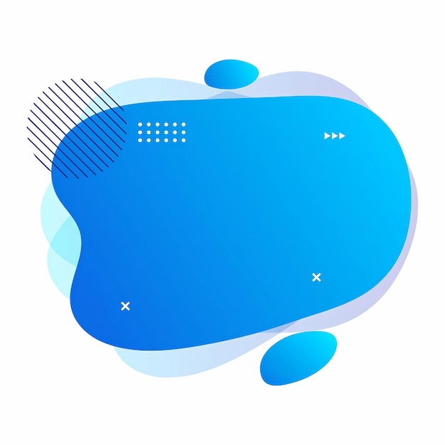 Abstract Blue Blob with Gradient Effect