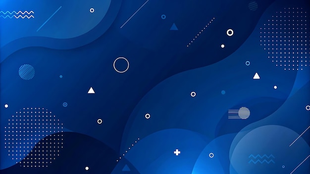 Abstract blue gradient geometric shapes composition background for banners posters wallpapers