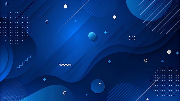 Abstract blue gradient geometric shapes composition background for banners posters wallpapers