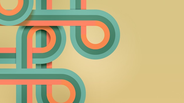 Abstract business background with flowing semicircles and loops