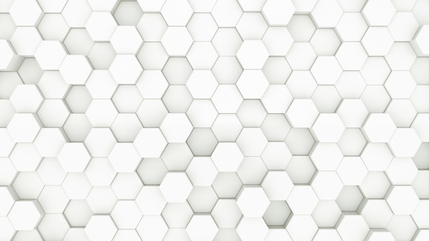 abstract clean white hexagon background