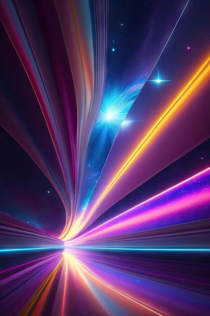 Abstract creative cosmic background Hyperspace Jump into another galaxy 3D rendering
