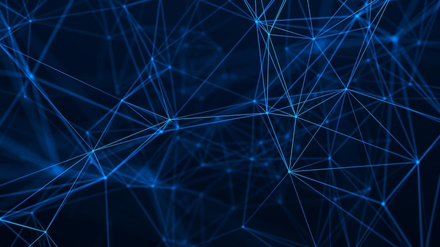 Abstract digital background Big data visualization Network connection structure Science background 3D rendering