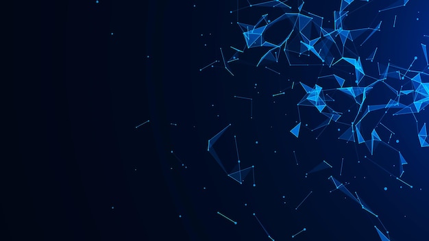 Abstract digital background Plexus effect Network connection structure Science background 3D rendering