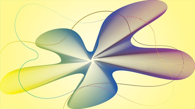 Abstract glowing wave lines on gradient color background Dynamic wave pattern Modern flowing wavy
