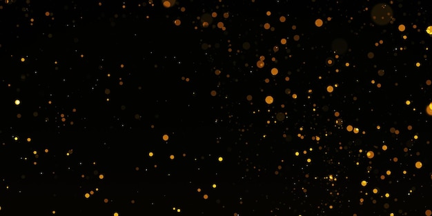 Abstract gold bokeh defocus by neon lights blur background..