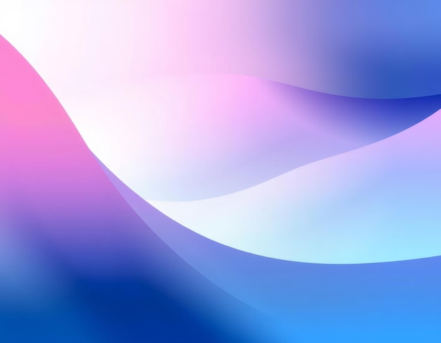 abstract gradient background with wavy lines in blue pink and white