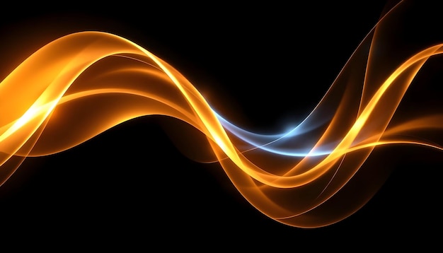 abstract orange and blue waves