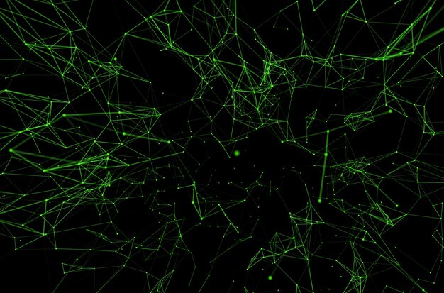 abstract plexus structure of many glowing lines and particles connection concept creative