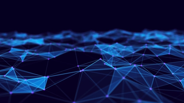 Abstract technology background Network connection structure Science background Big data digital background 3d rendering