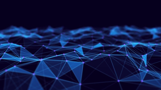 Abstract technology background Network connection structure Science background Big data digital background 3d rendering