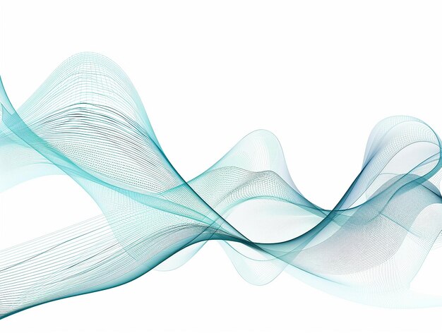 Abstract Vector Lines with Lots of Empty Space on White Background