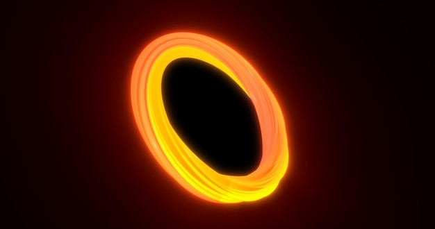 Abstract yellow orange energy magic bright glowing spinning ring of lines background
